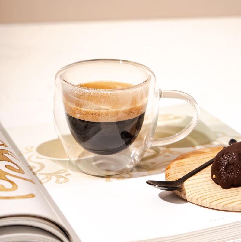 Taza  De Vidrio Doble Pared 80Ml 400