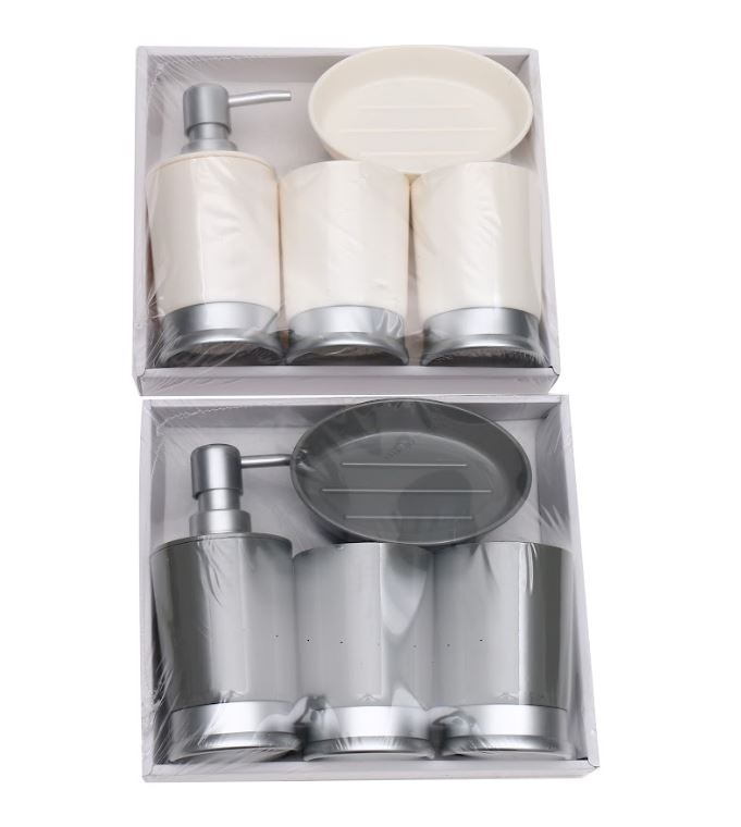 Set De Baño Plástico 4 Pcs 43503