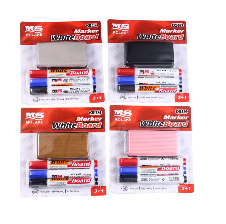 Marcadores Para Pizarra X3 + Borrador 42641