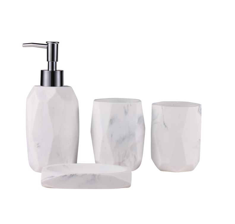 Set De Baño Resina X4 Piezas 43437