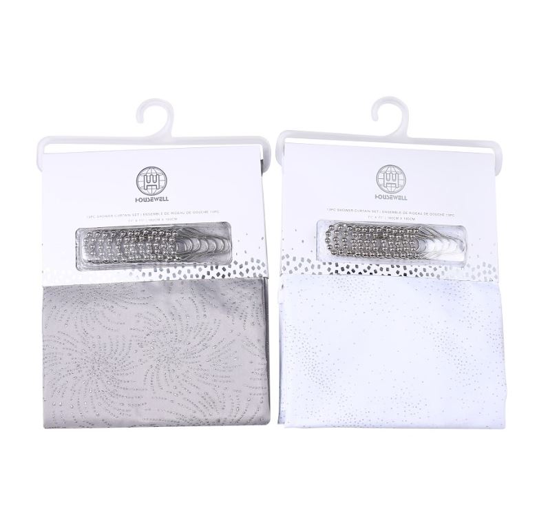 Cortina De Baño  1,80X1,80 Mts + 12 Ganchos Roller 42146