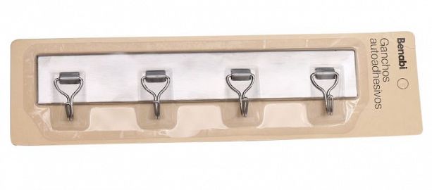 Gancho Adhesivo Acero Inoxidable  42085