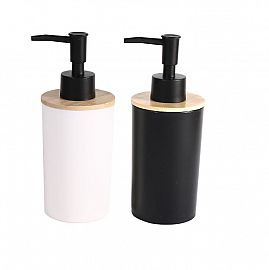 Dispenser De Plástico C/ Tapa De Bambú  330Ml 42912