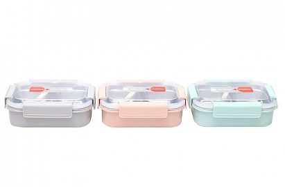 Lunchera Vianda Hermética C/ Divisones Acero Inox