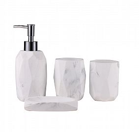 Set De Baño Resina X4 Piezas 43437