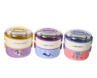 Lunchera Plástica Doble Piso