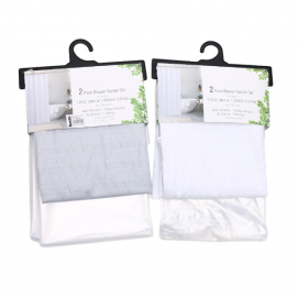 Set De Cortina De Baño + Protector