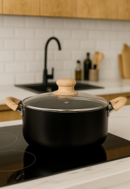 Cacerola 20 Cm- Negro 55110-N (coc)